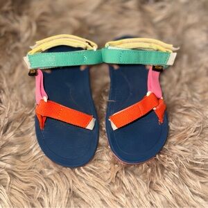 Teva Kids colorful Sandals in Green, Pink, and Orange, walking and outdoor Sz 9